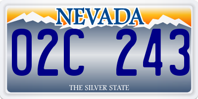 NV license plate 02C243
