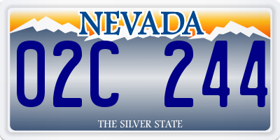 NV license plate 02C244