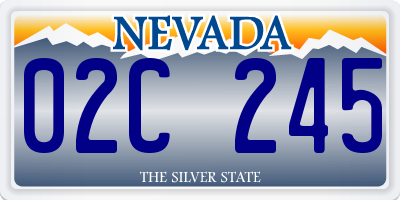 NV license plate 02C245