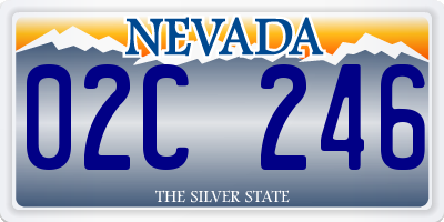 NV license plate 02C246