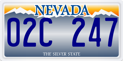 NV license plate 02C247