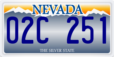 NV license plate 02C251