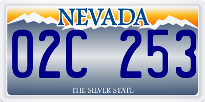 NV license plate 02C253