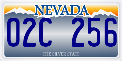 NV license plate 02C256