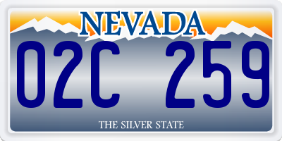 NV license plate 02C259