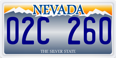 NV license plate 02C260