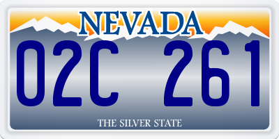 NV license plate 02C261