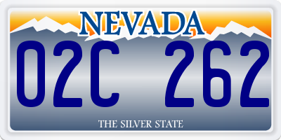 NV license plate 02C262