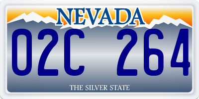 NV license plate 02C264