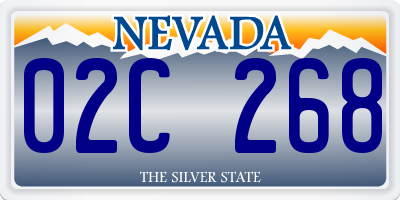 NV license plate 02C268