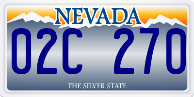 NV license plate 02C270
