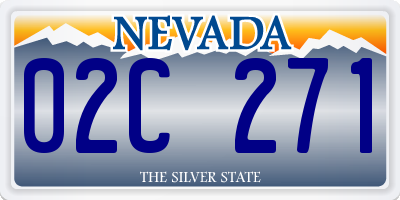 NV license plate 02C271