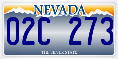 NV license plate 02C273