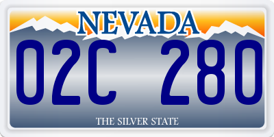 NV license plate 02C280