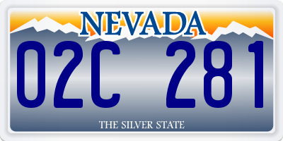 NV license plate 02C281