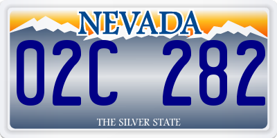 NV license plate 02C282