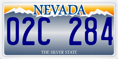 NV license plate 02C284