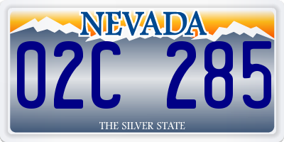 NV license plate 02C285