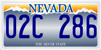 NV license plate 02C286