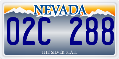 NV license plate 02C288