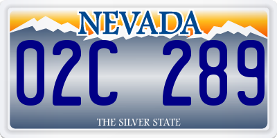 NV license plate 02C289