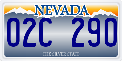 NV license plate 02C290