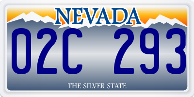 NV license plate 02C293