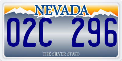 NV license plate 02C296
