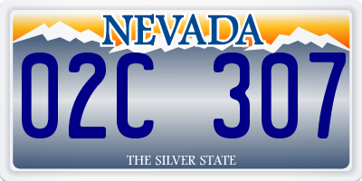 NV license plate 02C307
