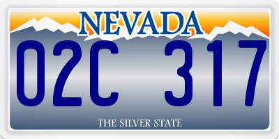 NV license plate 02C317
