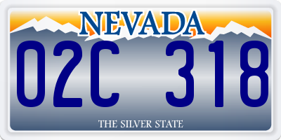 NV license plate 02C318