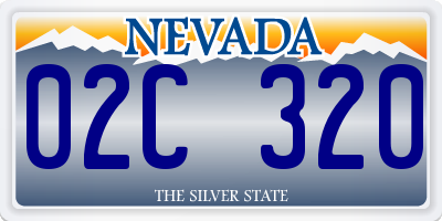 NV license plate 02C320