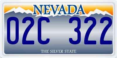 NV license plate 02C322