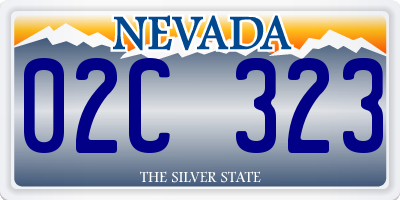 NV license plate 02C323