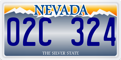 NV license plate 02C324