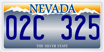 NV license plate 02C325