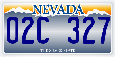 NV license plate 02C327