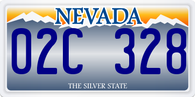 NV license plate 02C328