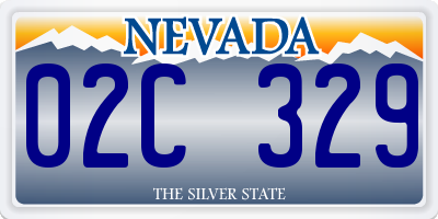 NV license plate 02C329