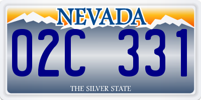 NV license plate 02C331