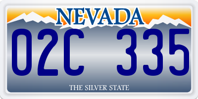 NV license plate 02C335