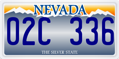 NV license plate 02C336