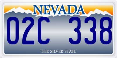 NV license plate 02C338