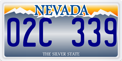 NV license plate 02C339