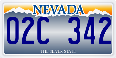 NV license plate 02C342