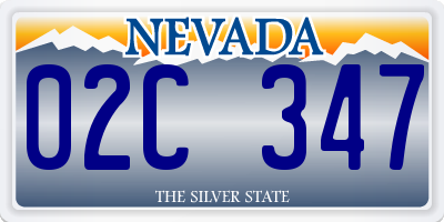 NV license plate 02C347