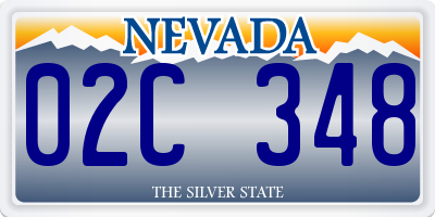 NV license plate 02C348