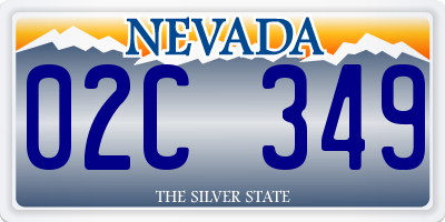 NV license plate 02C349
