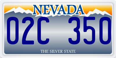 NV license plate 02C350