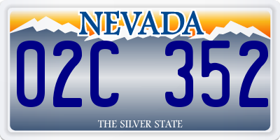 NV license plate 02C352